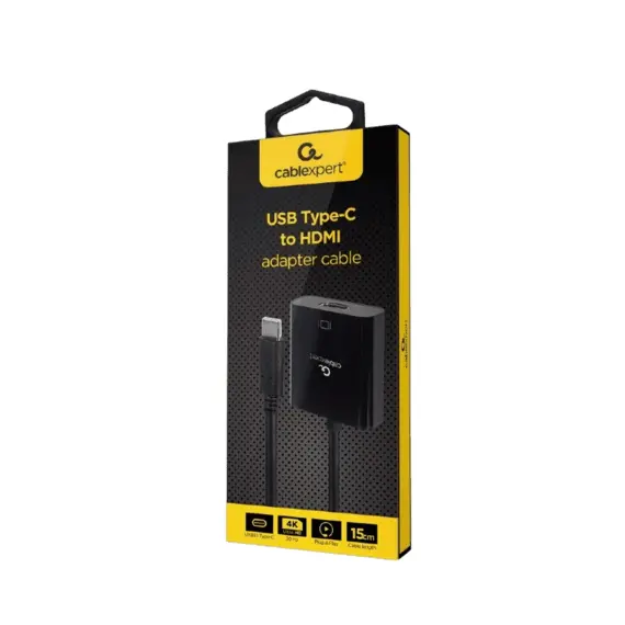 Adapter Type-C to HDMI socket 0.15m Cablexpert, up to 4K at 30 Hz...