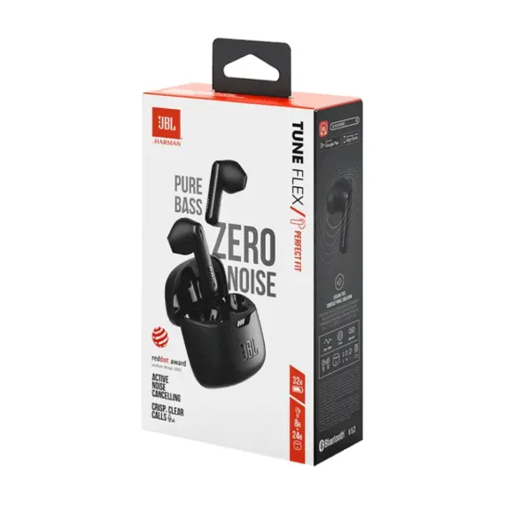 7 - True Wireless JBL Tune Flex Black, TWS Headset