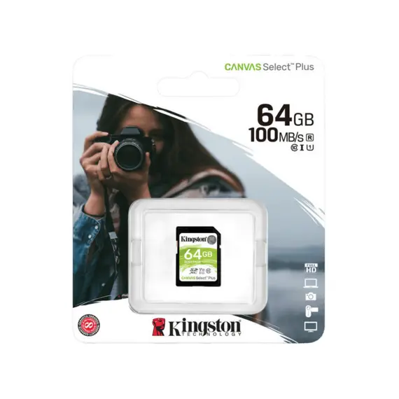 3 - ..64GB SDXC Card (Class 10) UHS-I , U1, Kingston Canvas Select Plus...