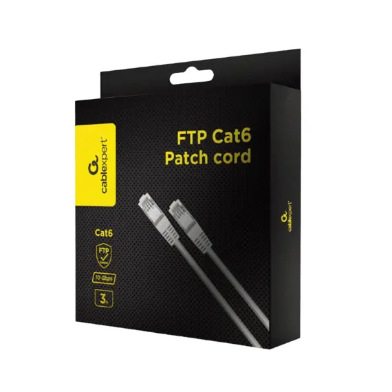 5 - Retail pack Patch Cord Cat.6/FTP, 3m, PPB6-3M, Cablexpert