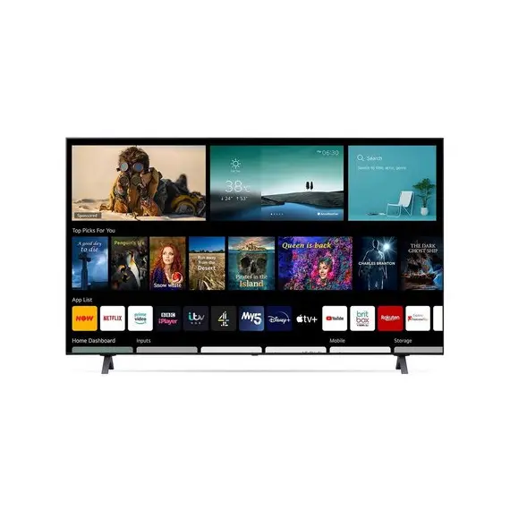 2 - 55" LED TV LG 55UP80006LA, Black (3840x2160 UHD, SMART TV, DVB-T2/C/S2)