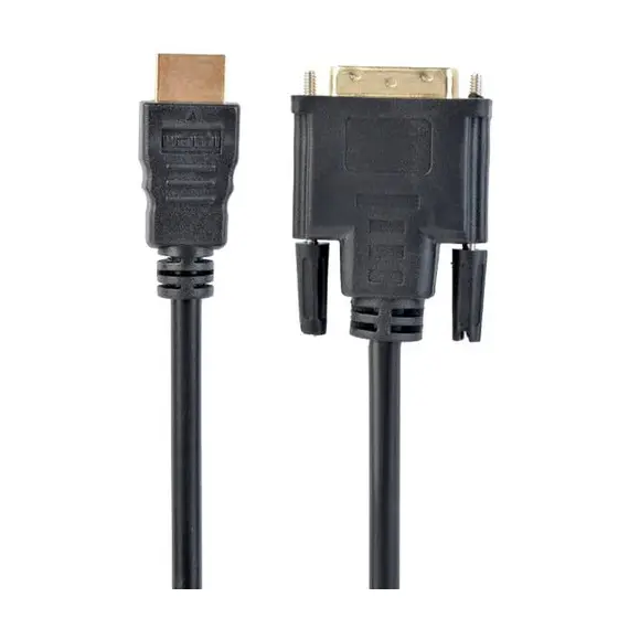 4 - Cable HDMI to DVI 3.0m Cablexpert, male-male, GOLD, 18+1pin...