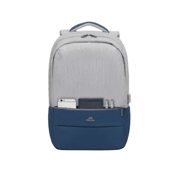 13 - Backpack Rivacase 7567, for Laptop 17,3" & City bags, Gray/Dark Blue