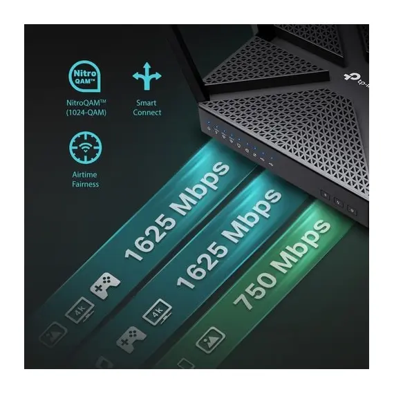 11 - Wi-Fi AC Tri-Band TP-LINK Router, "Archer C4000", 4000Mbps, MU-MIMO,...