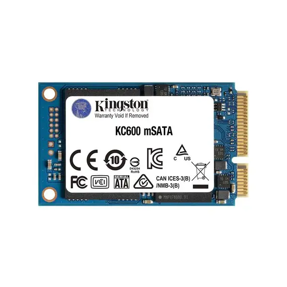 .mSATA SSD 1.0TB Kingston KC600 [R/W:550/520MB/s, 90K/80K IOPS, 600TBW, 1M...