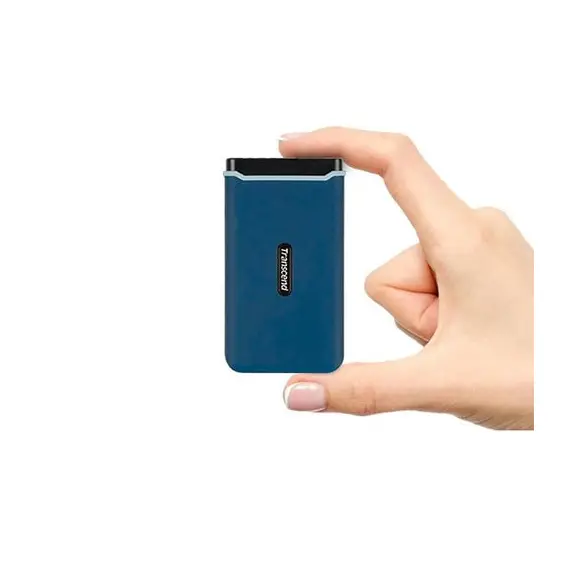 4 - .500GB Transcend Portable SSD ESD370C Navy Blue, USB-C 3.1...