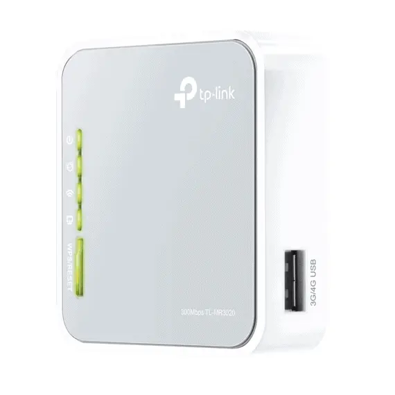 4 - 3G/4G Wi-Fi N TP-LINK Router, "TL-MR3020", 150Mbps, USB2.0 for Modem