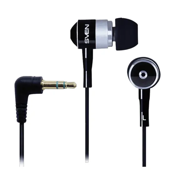 4 - Earphones SVEN E-10 BK / SEB 10 BK - Silver-Black