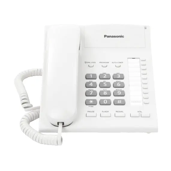 Telephone Panasonic KX-TS2382UAW, White, Ringer Indicator, One-Touch Dialer...