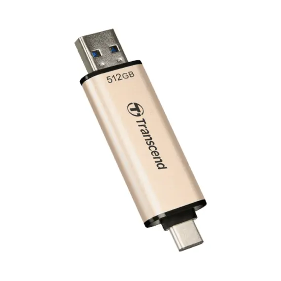 9 - 512GB USB3.1/Type-C Flash Drive Transcend "JetFlash 930C", Gold,...