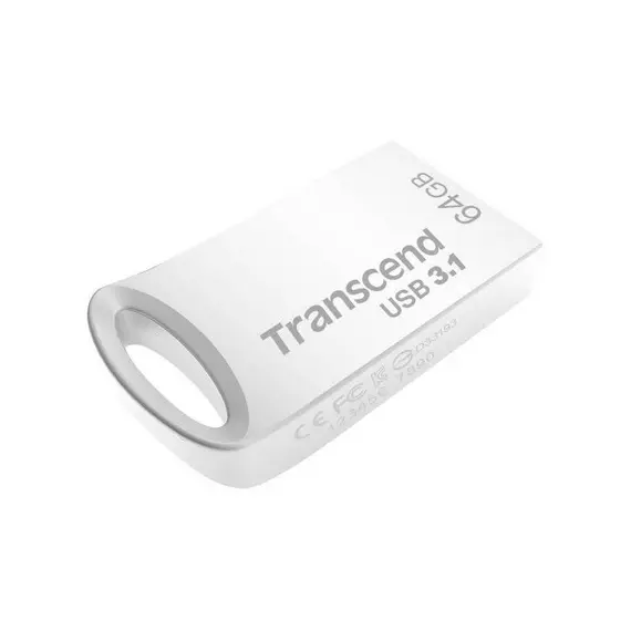 8 - 64GB USB3.1 Flash Drive Transcend "JetFlash 710S", Silver, Metal...