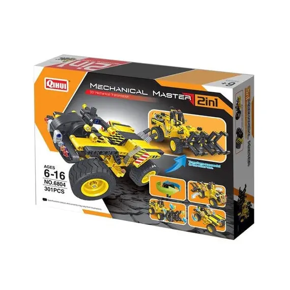 6804, XTech Bricks: 2in1, Construction Timber Crab & Dune Buggy, 301 pcs 8754