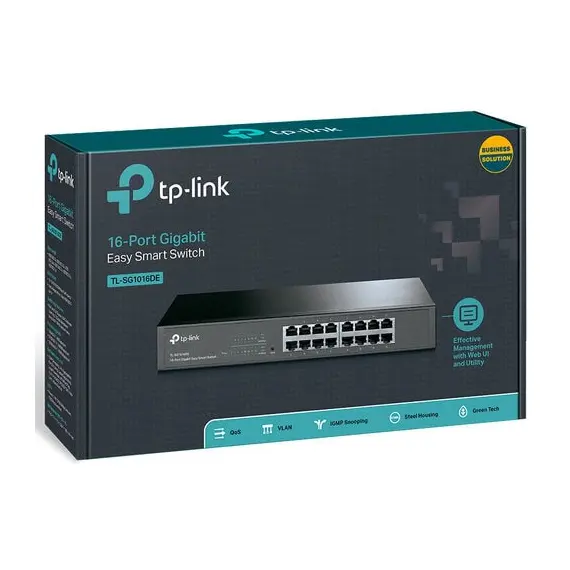 7 - 16-Port Gigabit Easy Smart Switch TP-LINK "TL-SG1016DE" metal case,...