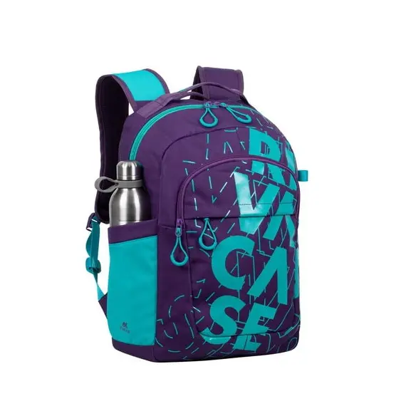 19 - Backpack Rivacase 5430, for Laptop 15,6" & City bags, Violet/Aqua