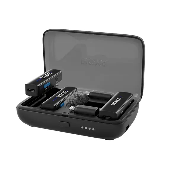 2 - Microphone Wireless All-in-one Boya BOYALINK (2mic) Black