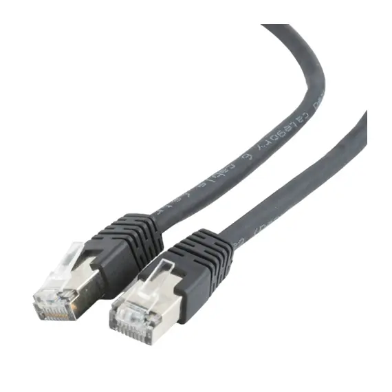 4 - Patch Cord Cat.6/FTP, 2m, Black, PP6-2M/BK, Cablexpert