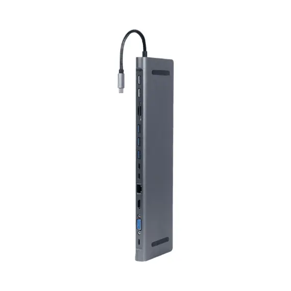 Docking Station Gembird A-CM-COMBO9-01, 3xUSB3.1, USB-C, 2xUSB2.0, HDMI, VGA,...