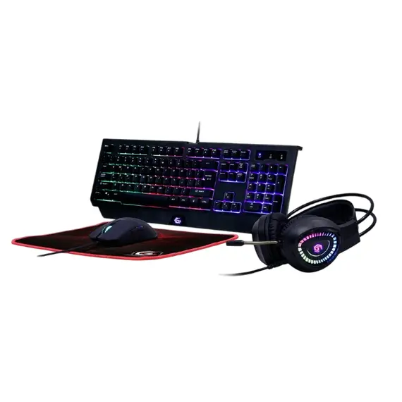 2 - Gaming Keyboard & Mouse & Mouse Pad & Headset Gembird GGS-UMGL4-01,...