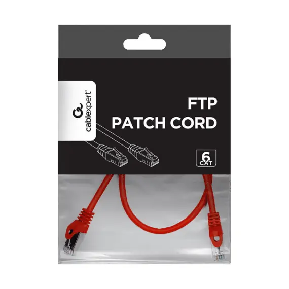 6 - Patch Cord Cat.6/FTP, 5m, Red, PP6-5M/R, Cablexpert