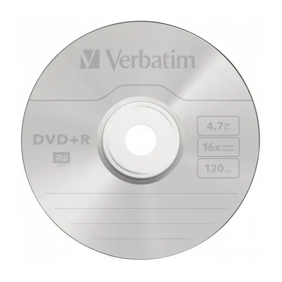 4 - 25*Cake DVD+R Verbatim, 4.7GB, 16x, 43500