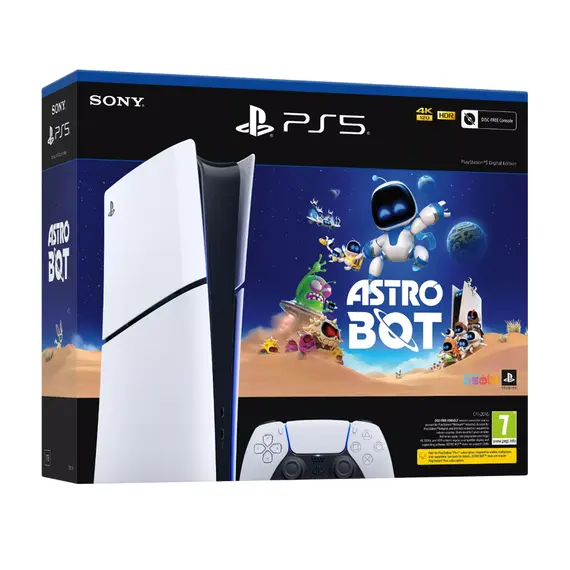 7 - SONY PlayStation 5 Slim Digital Edition + Astro Bot Bundel 1TB - White
