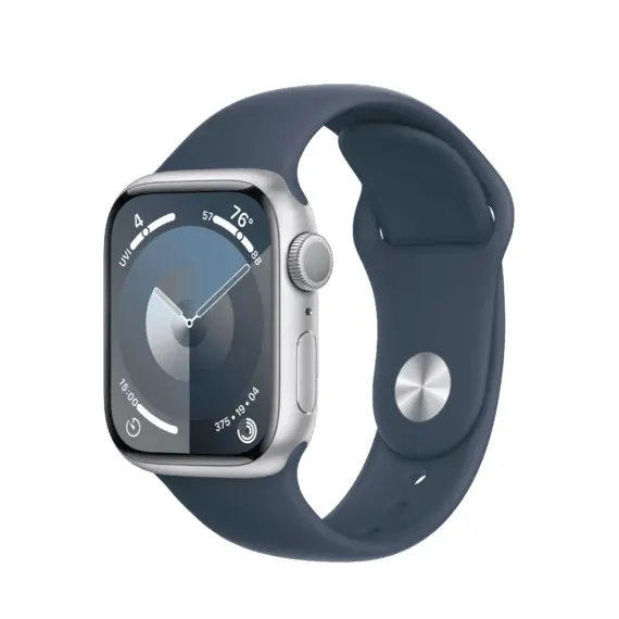 6 - Apple Watch Series 9 GPS, 41mm Silver Aluminium Case with Storm Blue...