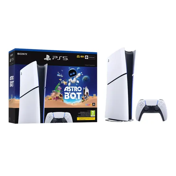 5 - SONY PlayStation 5 Slim Digital Edition + Astro Bot Bundel 1TB - White