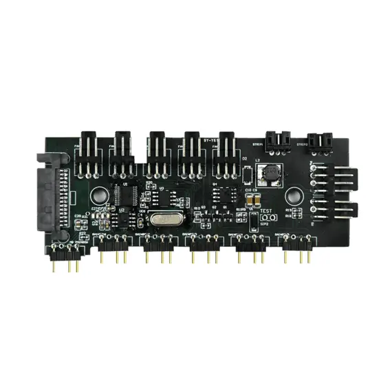 14 - Fan Hub Gamemax Controller v3.0, 5 ports, 2 strips(3-pin), up to 24W,...