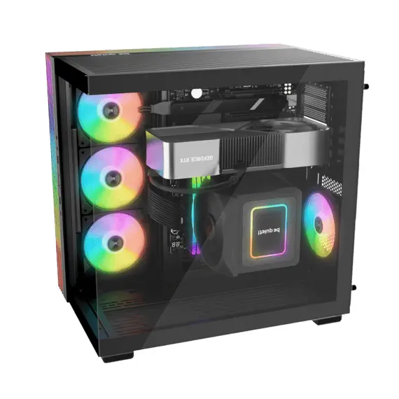 7 - Case ATX be quiet! Ligh Base 600 DX, w/o PSU, ARGB strips & Hub,...