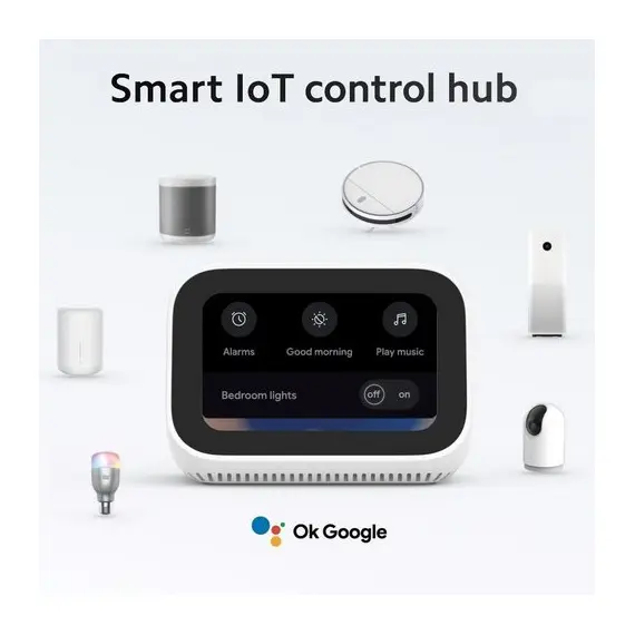 6 - Xiaomi Mi Smart Clock with Google Control Center, White, 4" Color...