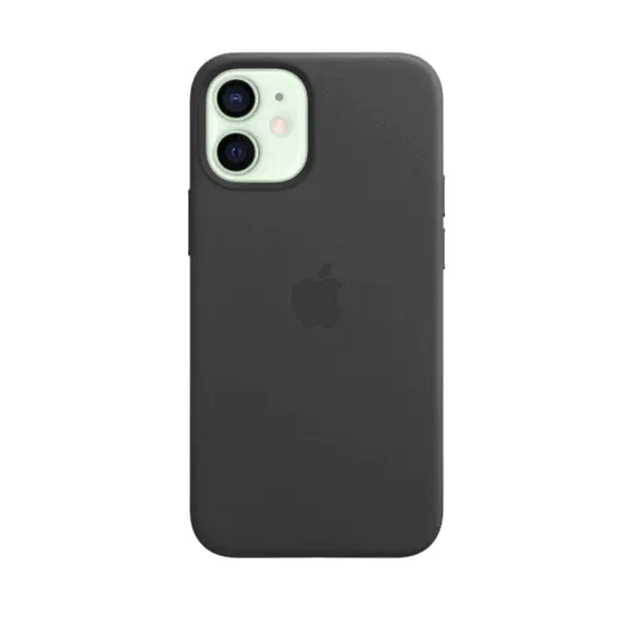 2 - Original iPhone 12 mini Leather Case with MagSafe, Black