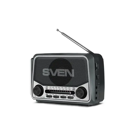 14 - Speakers SVEN Tuner "SRP-525", Grey, 3W, FM/AM/SW, USB, microSD,...