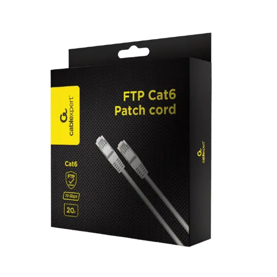 2 - Retail pack Patch Cord Cat.6/FTP, 20m, PPB6-20M, Cablexpert