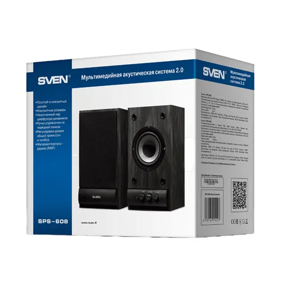 7 - Speakers SVEN "SPS-608" Black, 6w