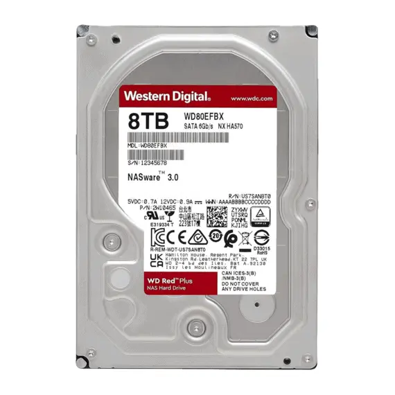 3 - 3.5" HDD 8.0TB-SATA-256MB Western Digital "Red Plus (WD80EFBX)",...