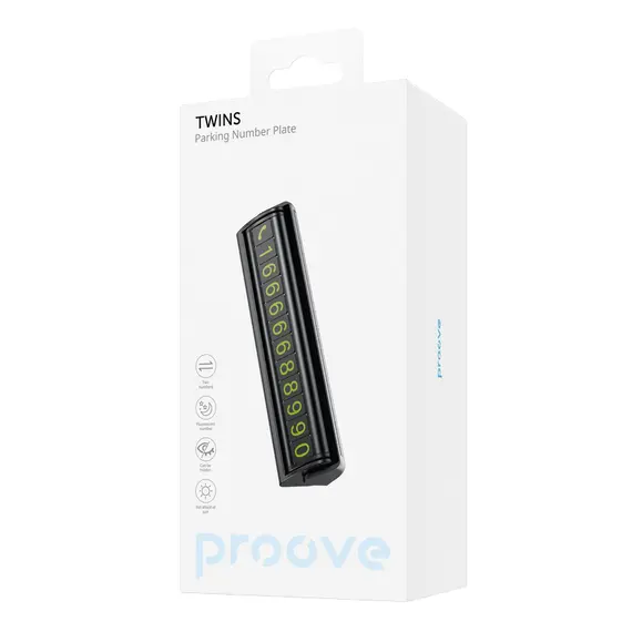 3 - Parking Card Proove Twins Number Plate Black
