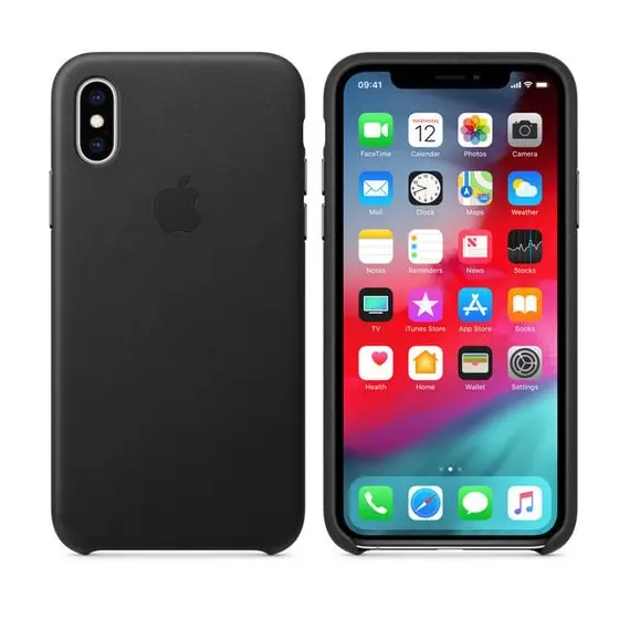 Original iPhone XS Leather Case, Black 21406