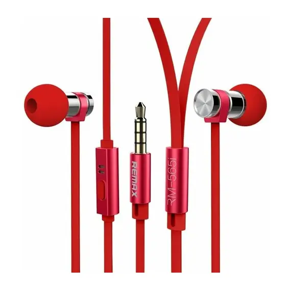 3 - Remax earphones, RM-565i, Red