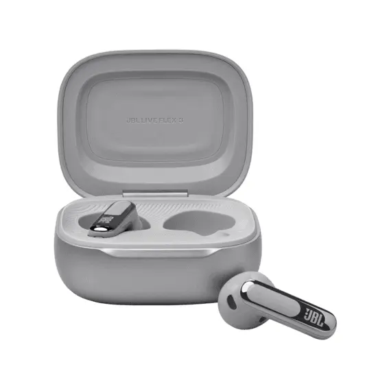 8 - True Wireless JBL LIVE Flex 3 Silver TWS True Adaptive Noise Cancelling