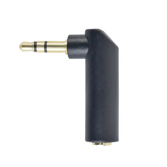 3 - Audio adapter 3-pin*3.5 mm jack angled 90 ° to *3.5 mm jack socket,...