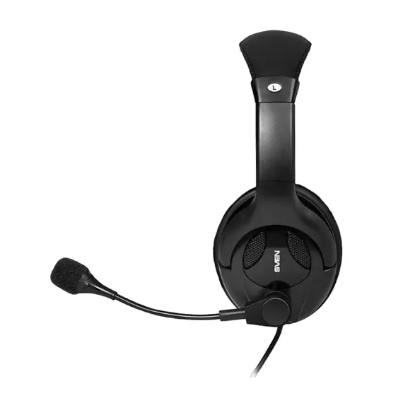 3 - Headset SVEN AP-675MV with Microphone, Black, 2 x 3,5mm jack (3 pin)