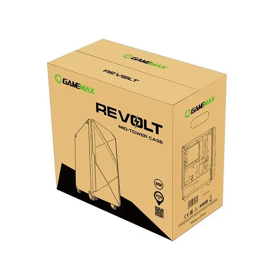Case ATX GAMEMAX Revolt, w/o PSU, 0.5mm, 4x120mm ARGB. ARGB HUB, Tempered...
