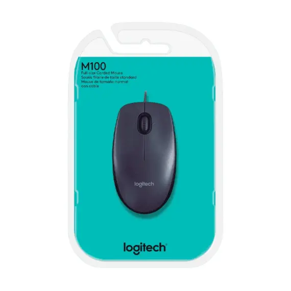 3 - Mouse Logitech M100, Optical, 1000 dpi, 3 buttons, Ambidextrous,...