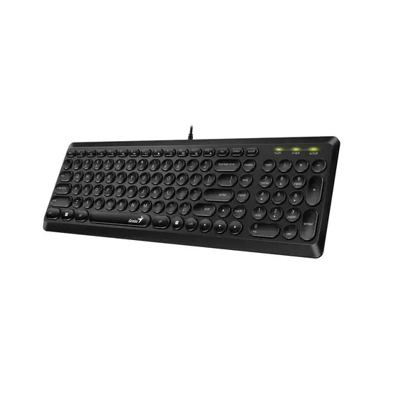 Keyboard Genius SlimStar Q200, 12 Fn Keys, Low-profile, Slim Round Key, Quiet...