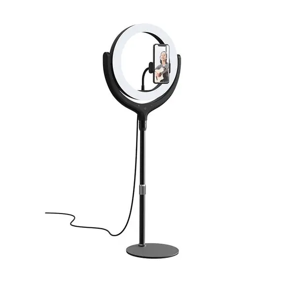 3 - Devia Phone stand holder with LED lamp, Black