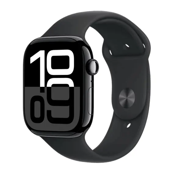 2 - Apple Watch Series 10 GPS, 46mm Jet Black Aluminium Case with Black...