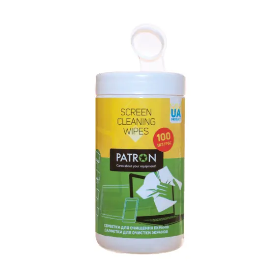 2 - Cleaning wipes for screens PATRON "F3-027", Tube 100 pcs.