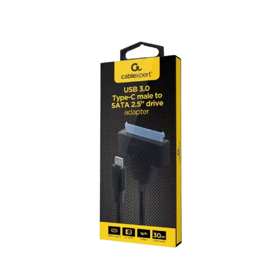 Adapter Cablexpert "AUS3-03", USB 3.0 Type-C male to SATA 2.5'' drive adapter...