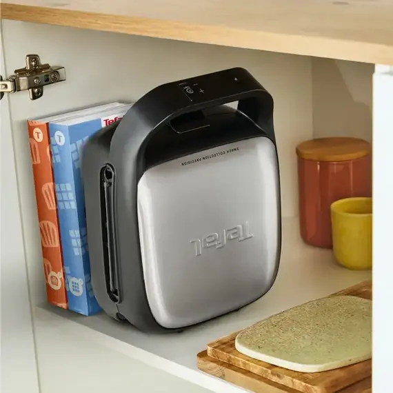 6 - Сэндвичница Tefal SW872BF0, Чёрный | Серебристый