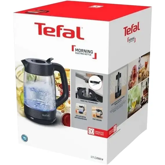 2 - Электрочайник Tefal KO2G08E0, Чёрный